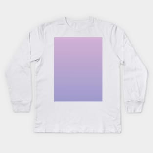 Lavender to Wisteria Purple Ombre Fade Sunset Gradient Kids Long Sleeve T-Shirt